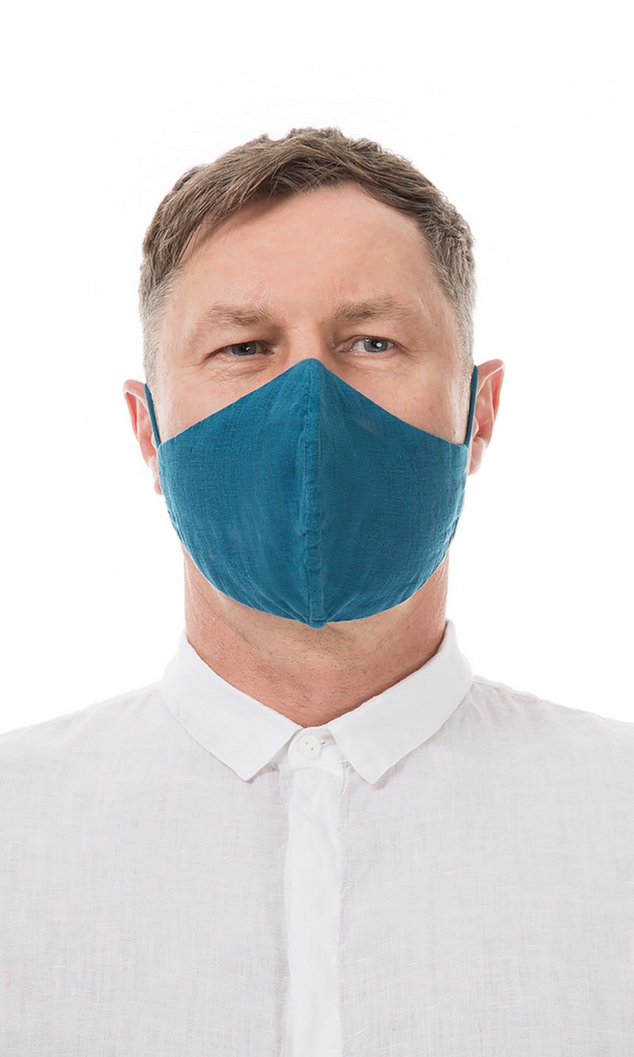 Fashion Plümo | Organic Linen Mask Men Nordic Blue