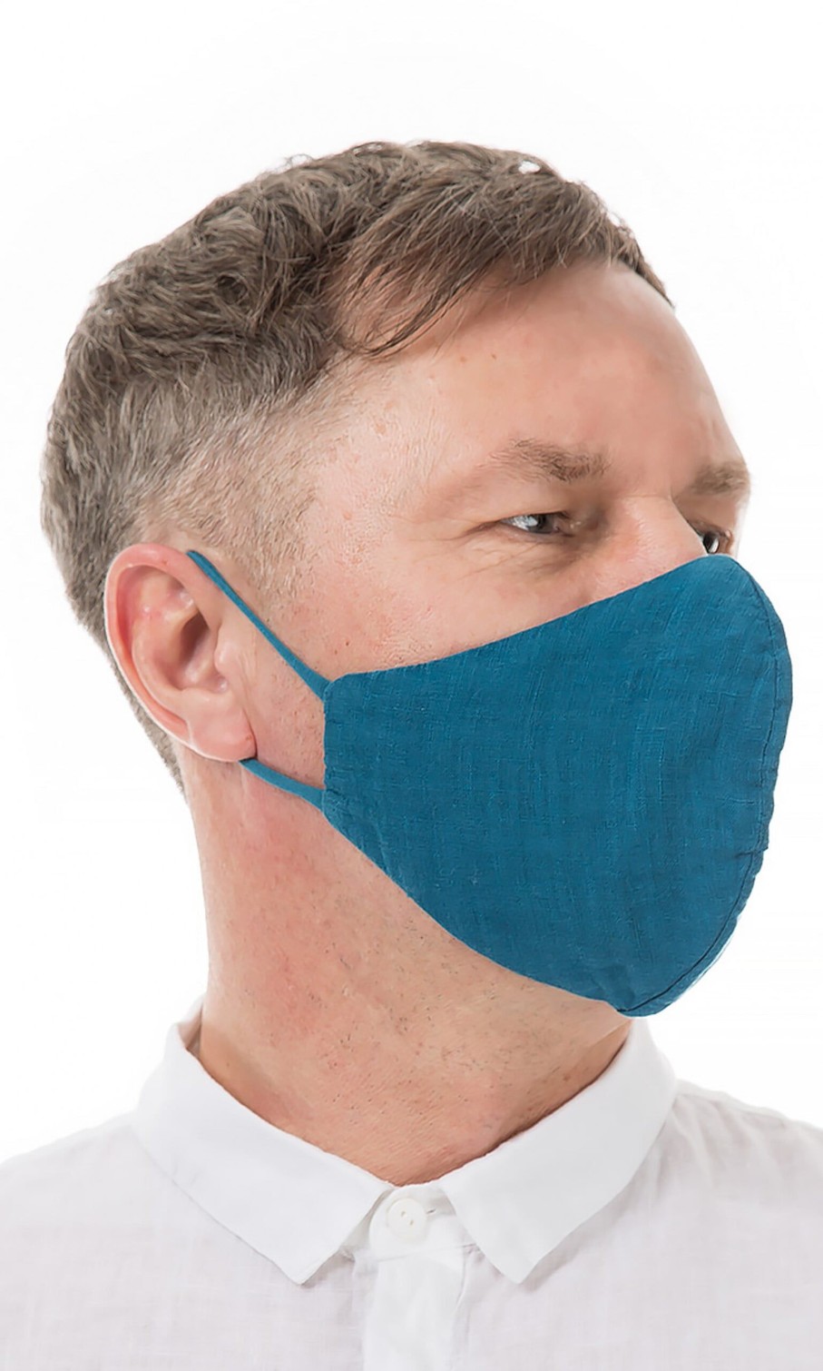 Fashion Plümo | Organic Linen Mask Men Nordic Blue