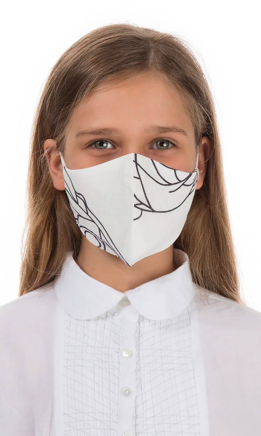 Fashion Plümo | Organic Linen Kids Mask Swirl