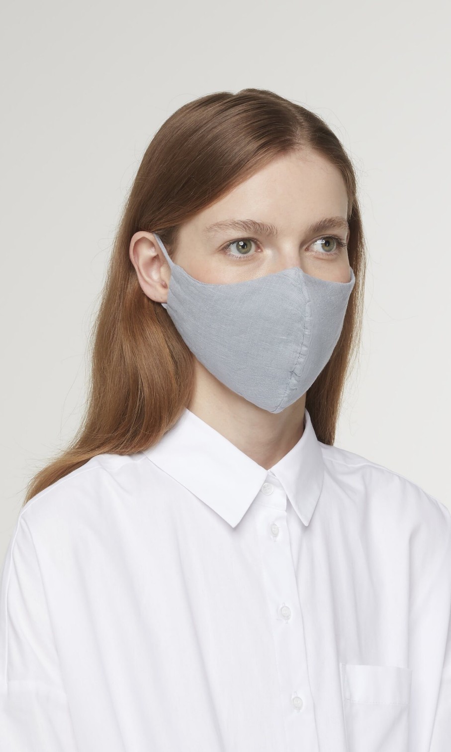 Fashion Plümo | Organic Linen Mask - Grey Skies