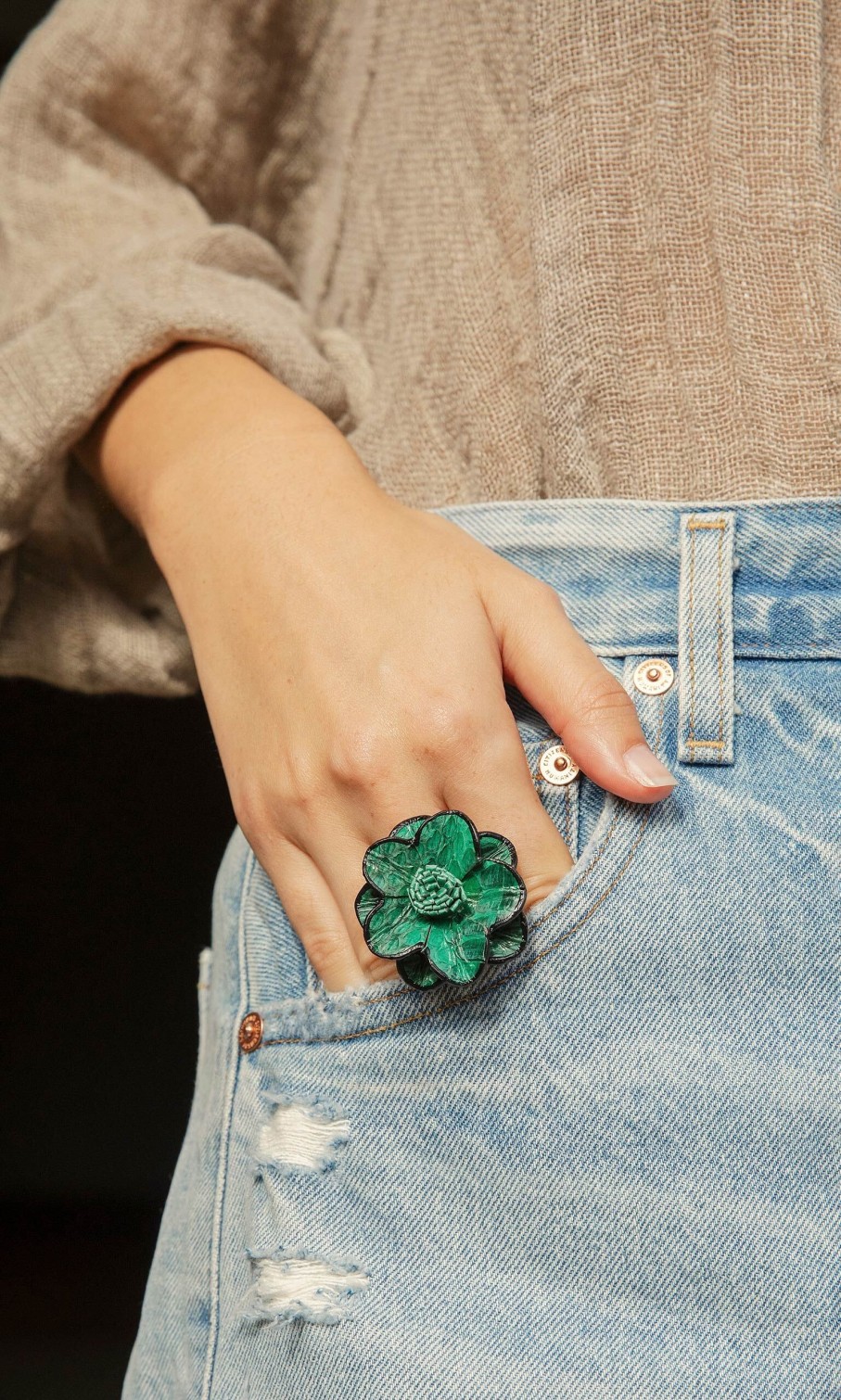 Accessories Plümo | Daisy Leather Ring