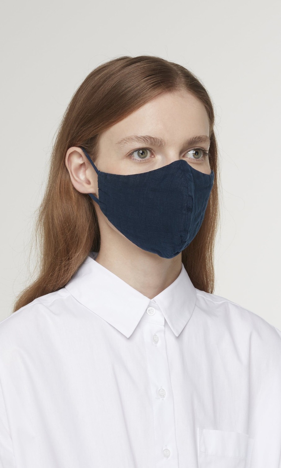 Fashion Plümo | Organic Linen Mask - Indigo