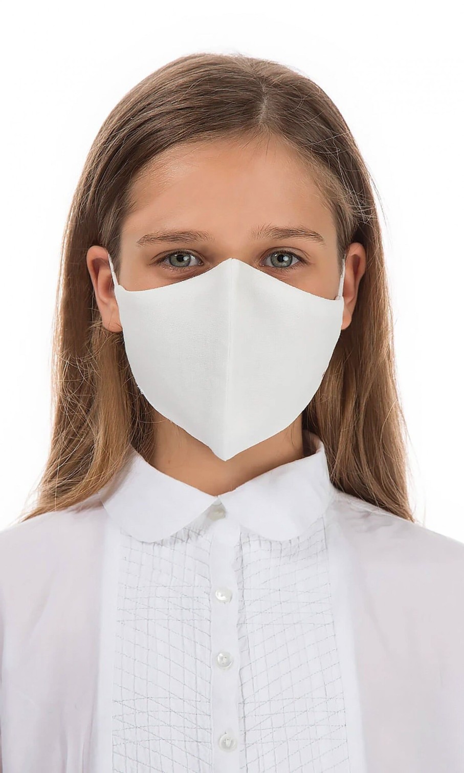 Fashion Plümo | Organic Linen Kids Mask White Cloud