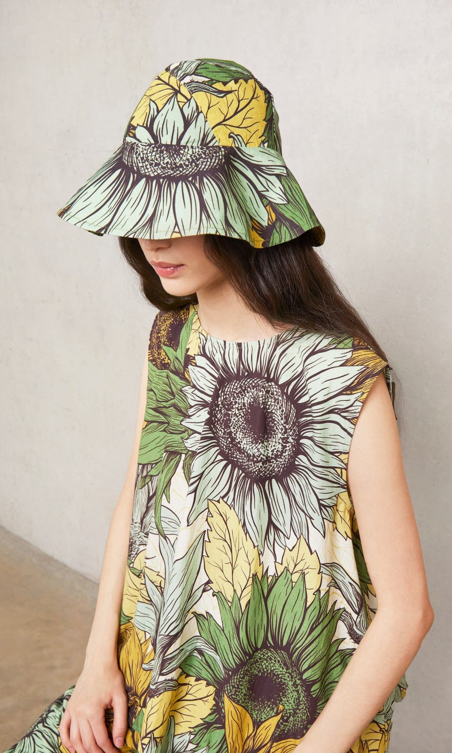 Accessories Plümo | Green Sunflower Hat