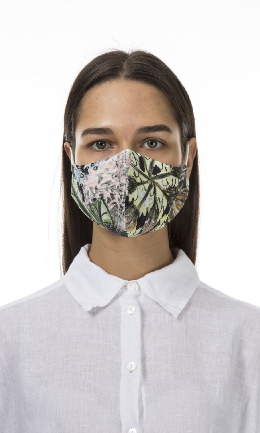 Fashion Plümo | Organic Linen Mask - Botanical