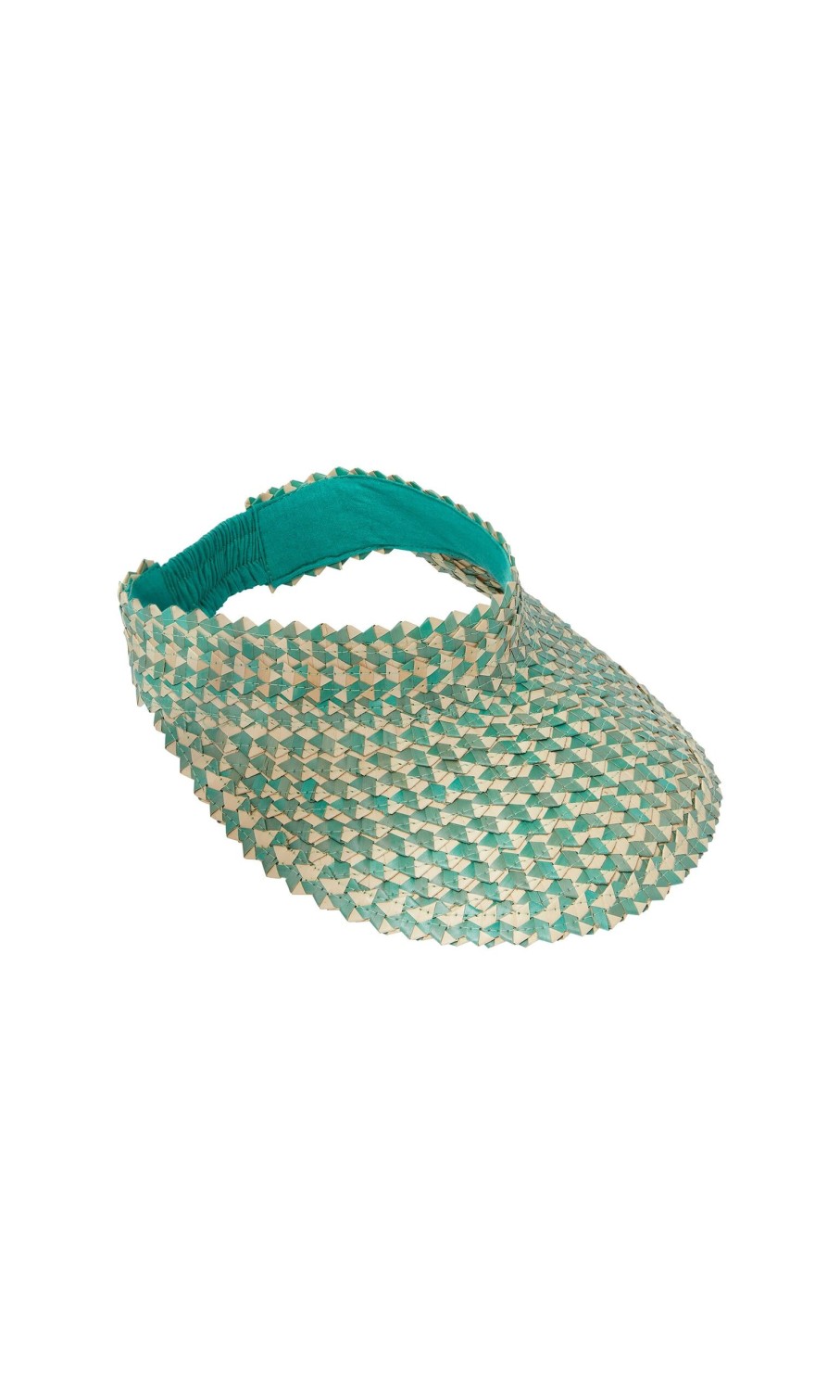 Accessories Plümo | Raffia Sun Visor - Aqua