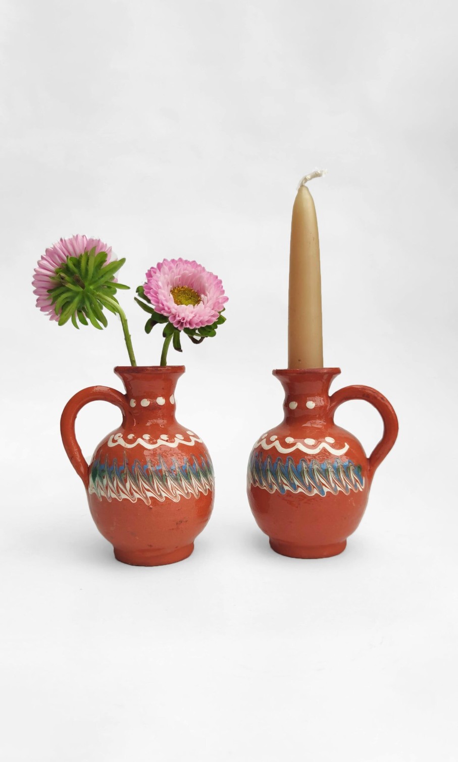 Kitchen & Garden Plümo | Ceramic Candlestick Holder - Terracotta