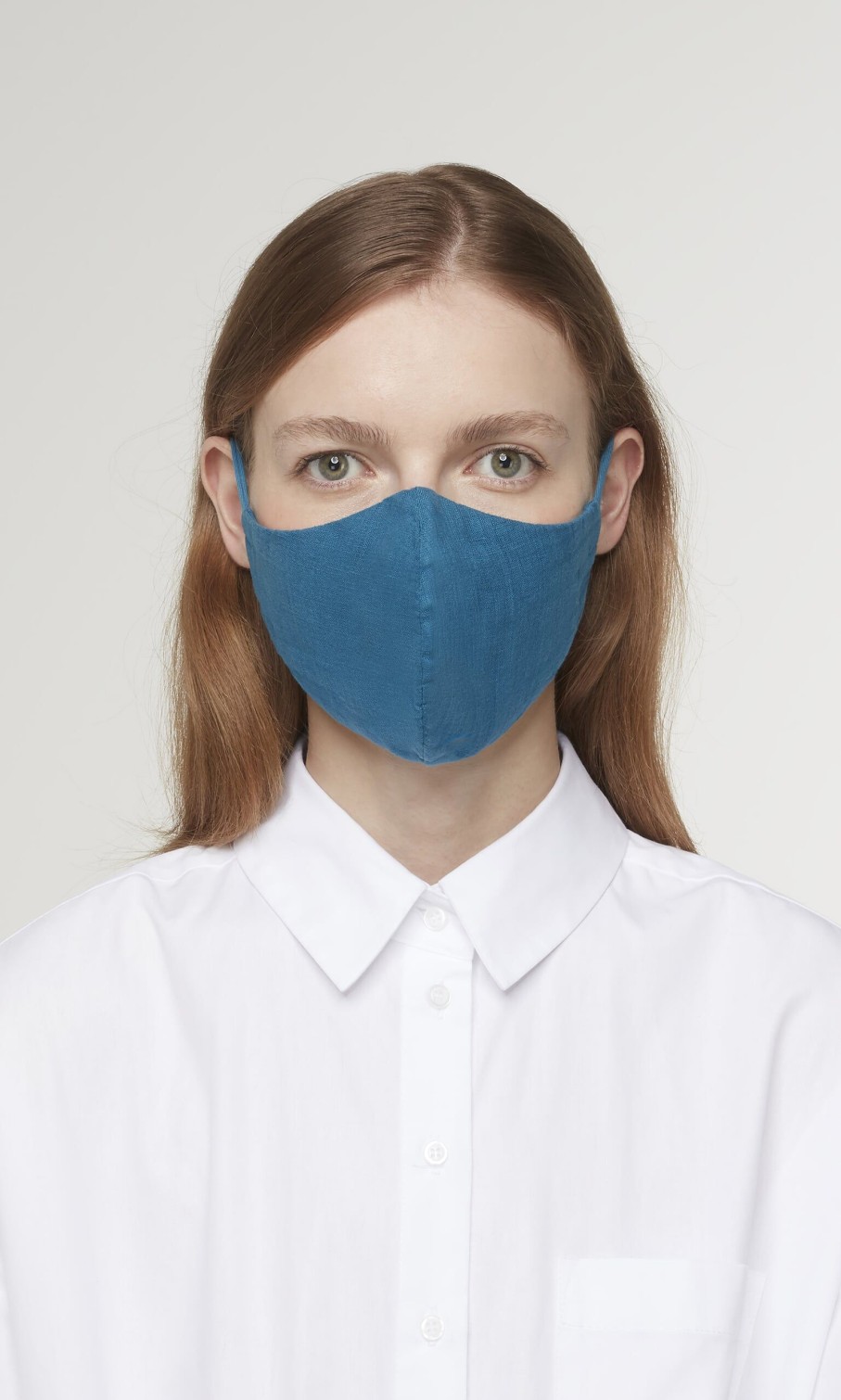 Fashion Plümo | Organic Linen Mask - Finnish Blue