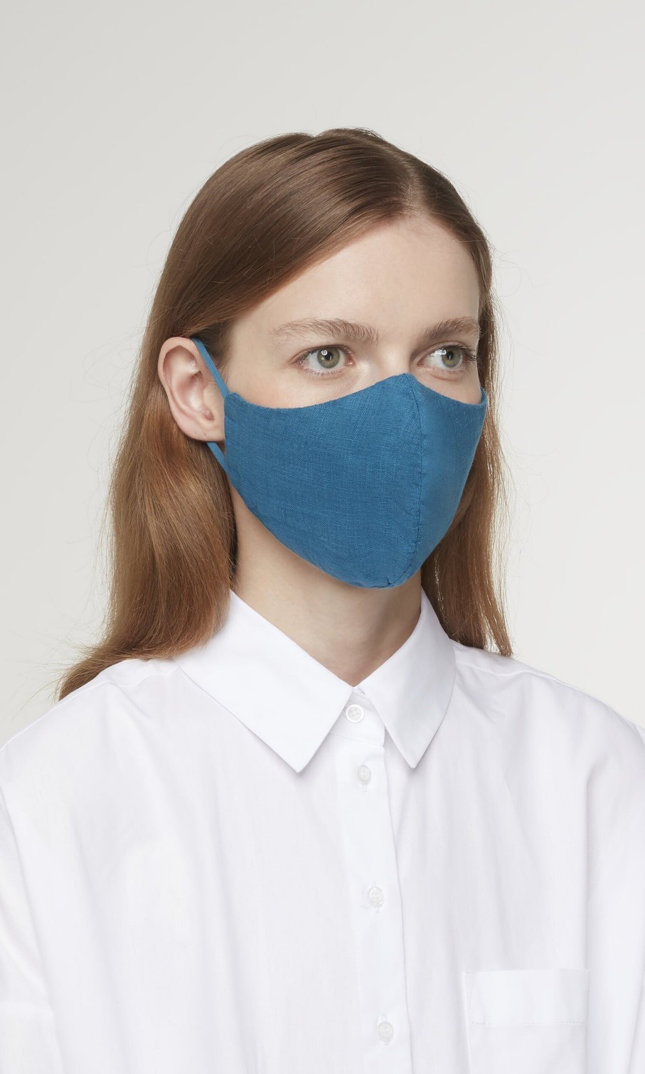 Fashion Plümo | Organic Linen Mask - Finnish Blue