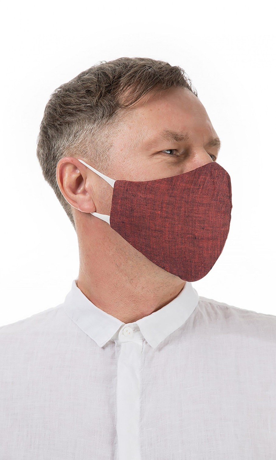 Fashion Plümo | Organic Linen Mask Men - Rust