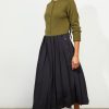 Fashion Plümo Studio | Pleat & Button Skirt