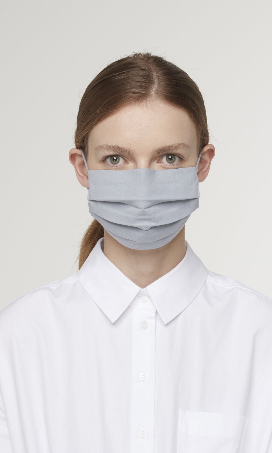 Fashion Plümo | Pleated Face Mask & Pouch - Grey