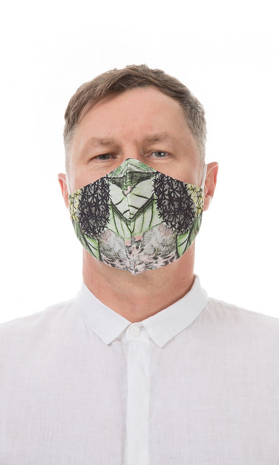 Fashion Plümo | Organic Linen Mask Men Foliage