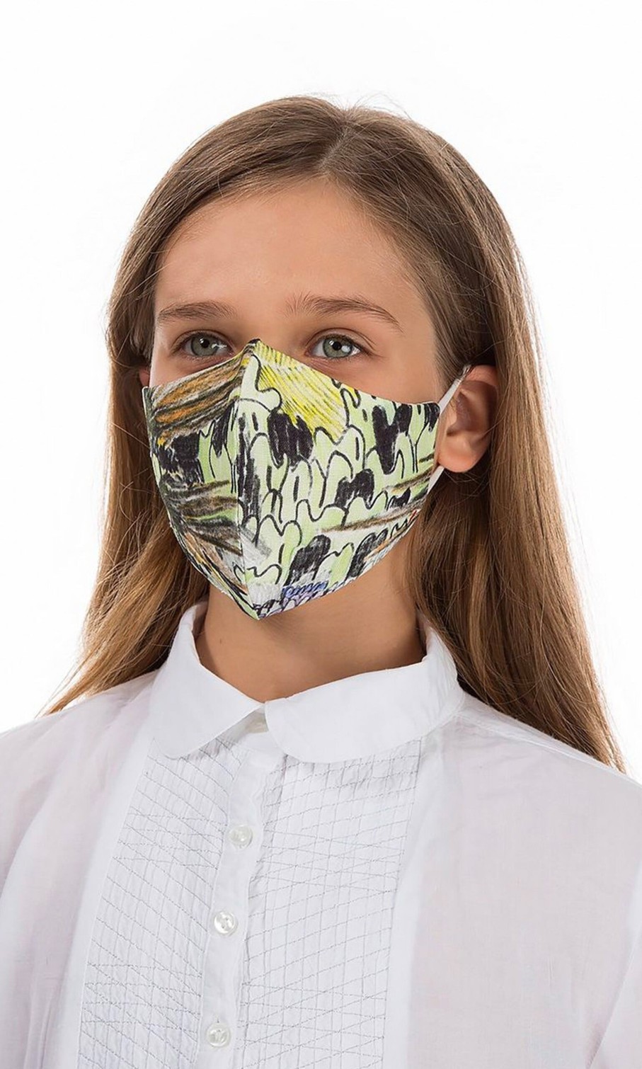 Fashion Plümo | Organic Linen Kids Mask Jungle