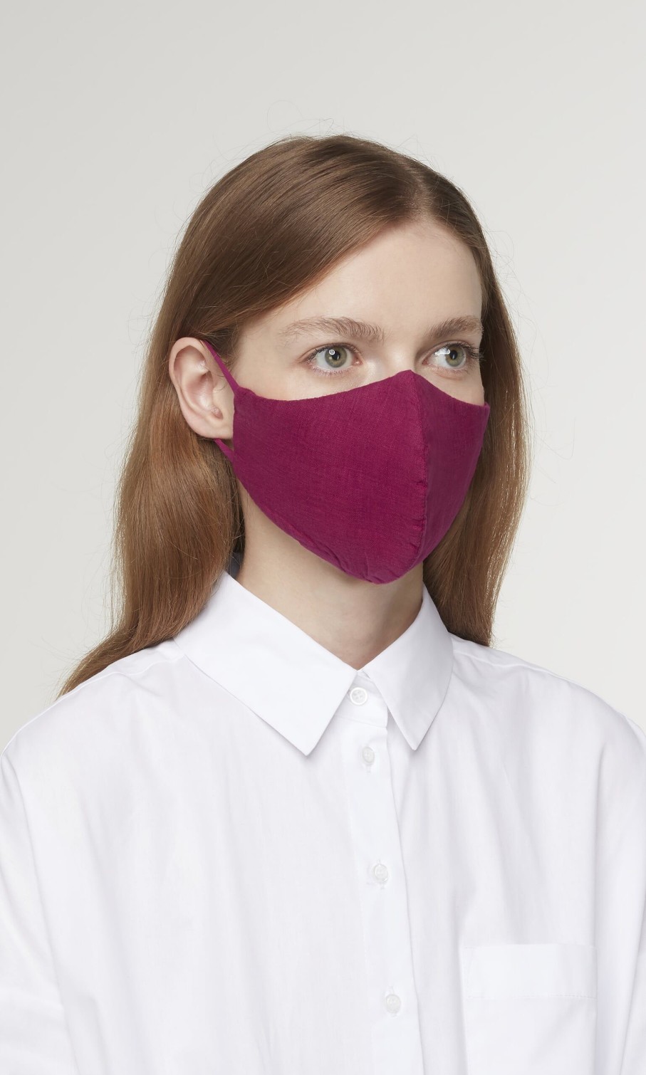 Fashion Plümo | Organic Linen Mask - Hibiscus