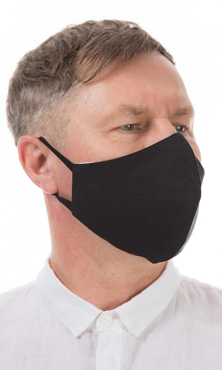 Fashion Plümo | Organic Linen Mask Men - Carbon Black